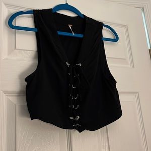Free people black vest
